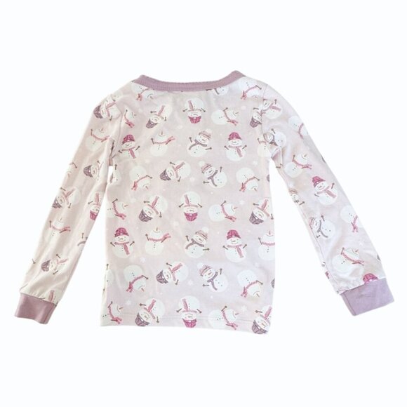 Milkberry Toddler‎ 3T Girl Bamboo Pajama Bundle 2 Sets + Socks Pink Snowman Dots - Picture 7 of 11